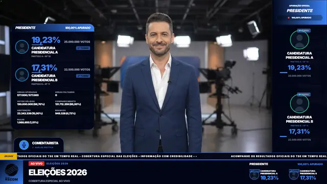Tema Grafite aplicado ao overlay principal do módulo Eleições 2026