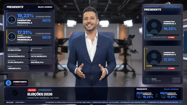 Tema Grafite aplicado ao overlay principal do módulo Eleições 2026