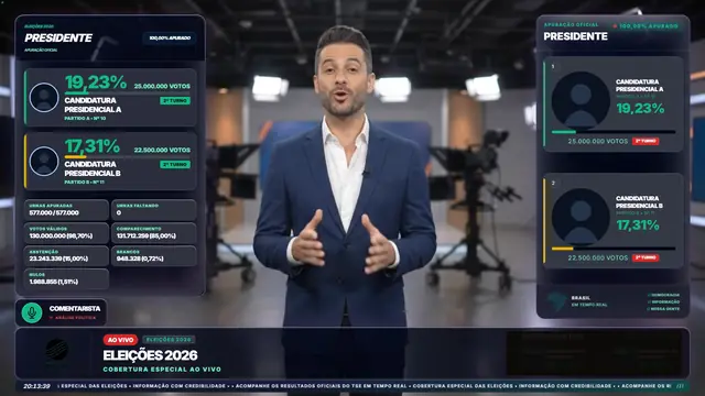 Tema Grafite aplicado ao overlay principal do módulo Eleições 2026