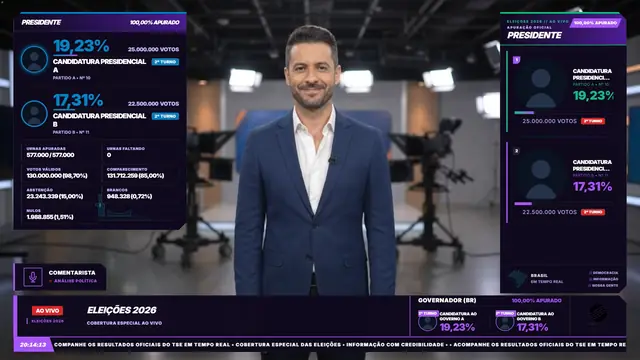 Tema Grafite aplicado ao overlay principal do módulo Eleições 2026