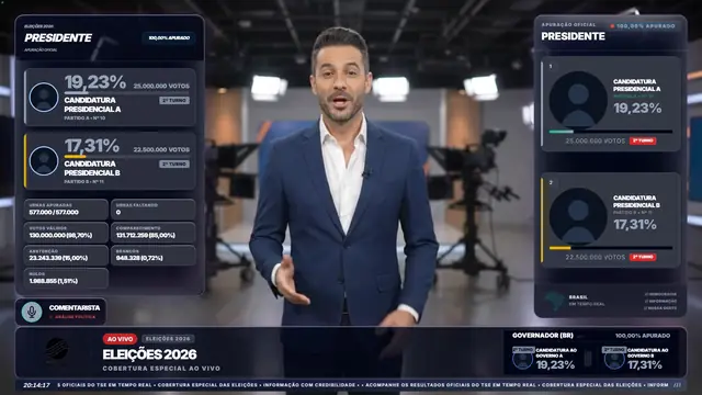 Tema Grafite aplicado ao overlay principal do módulo Eleições 2026