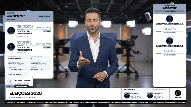 Tema Grafite aplicado ao overlay principal do módulo Eleições 2026
