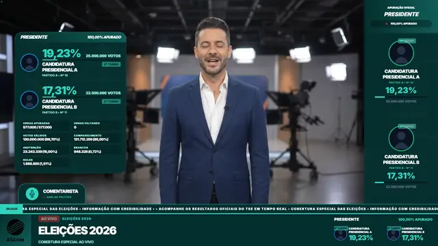 Tema Nórdico aplicado ao overlay principal do módulo Eleições 2026