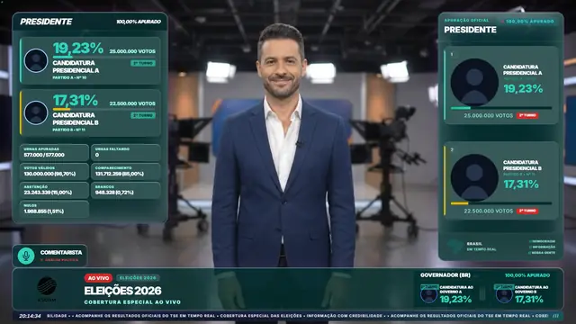 Tema Nórdico aplicado ao overlay principal do módulo Eleições 2026